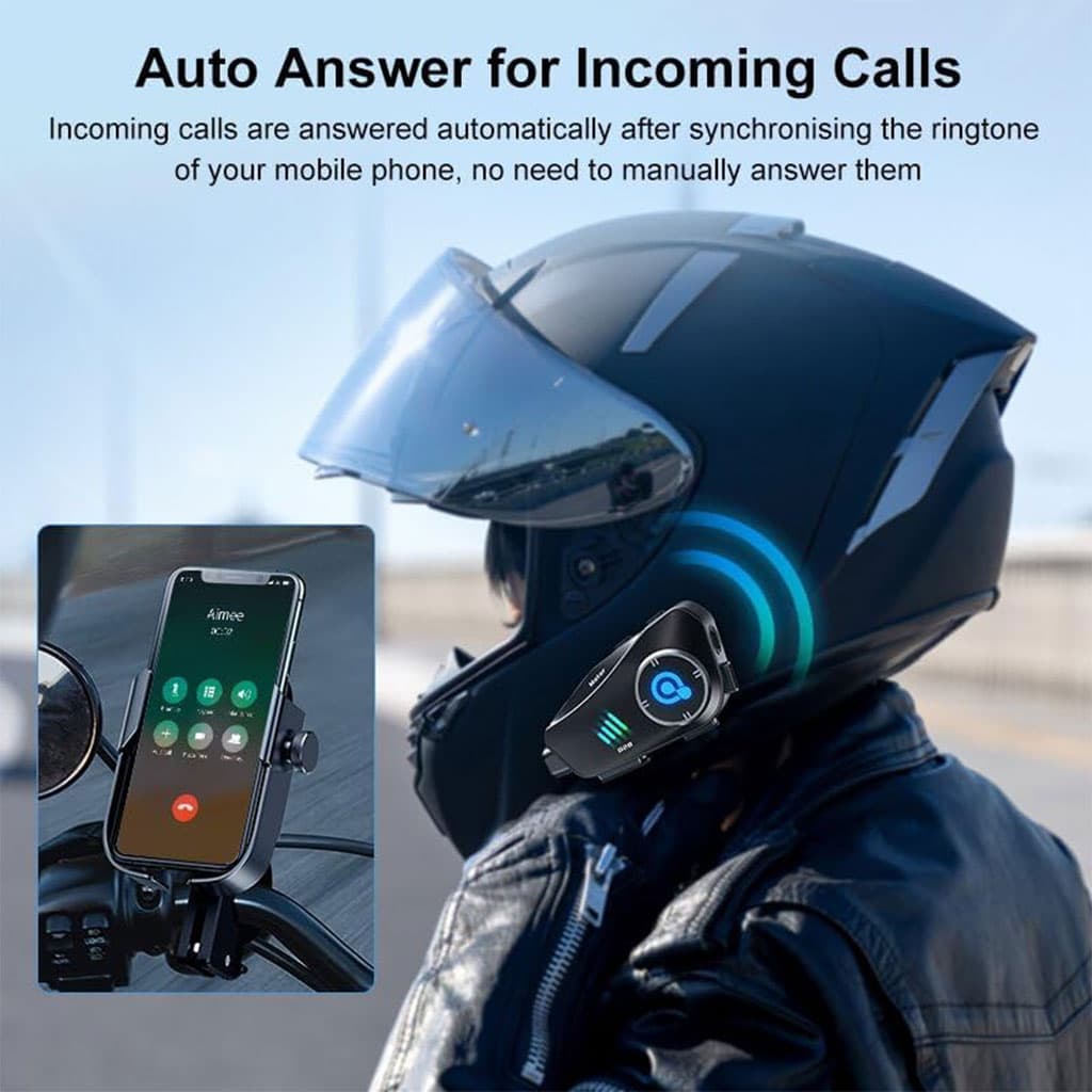 Oreillette Bluetooth pour Casque Moto avec Camera Full HD App Control – سماعات سائقي دراجة النارية مع كاميرة مدمجة — صورة 4