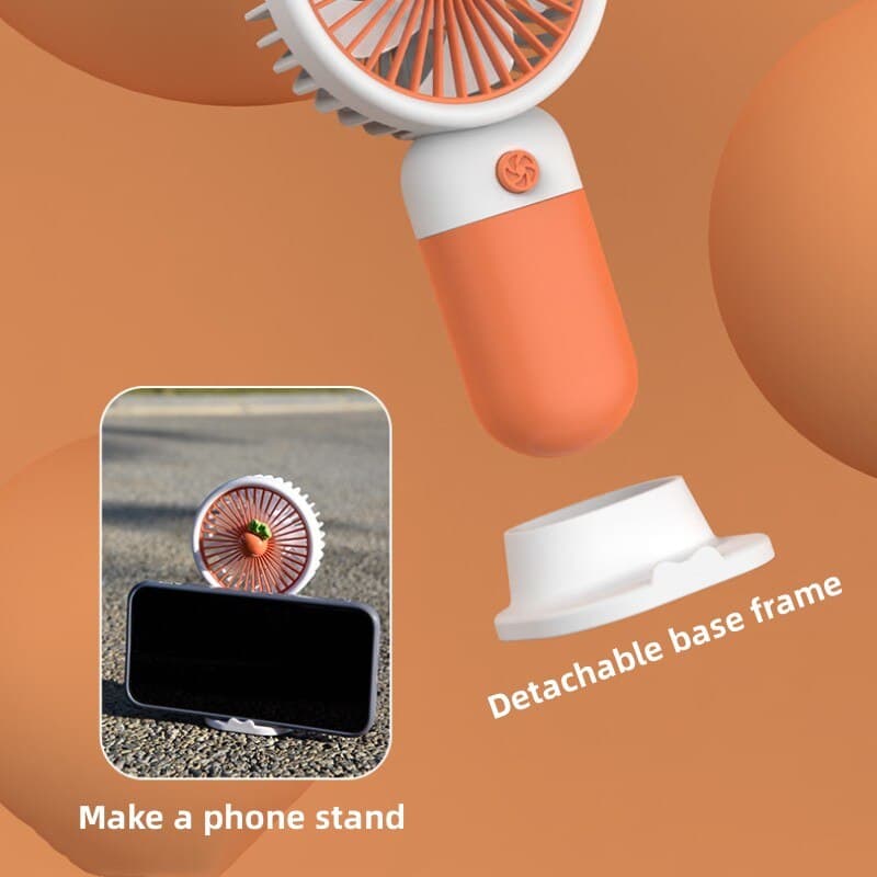 Ventilateur de bureau en forme de fruit de dessin animé, chargement USB — صورة 4