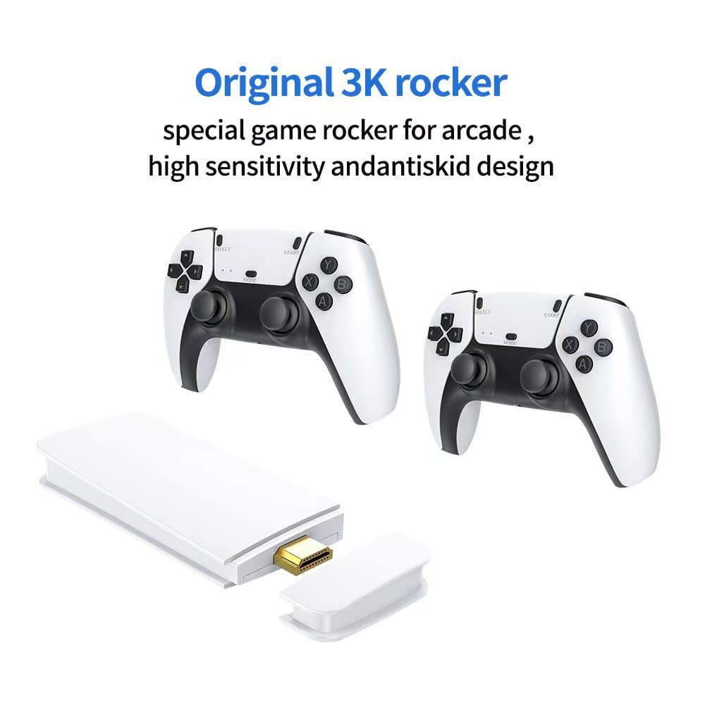 M15 Game Stick Pro Console de jeu vidéo 4k Rétro +20000 Jeux classiques HD 4K avec 2 manette sans fil — صورة 5