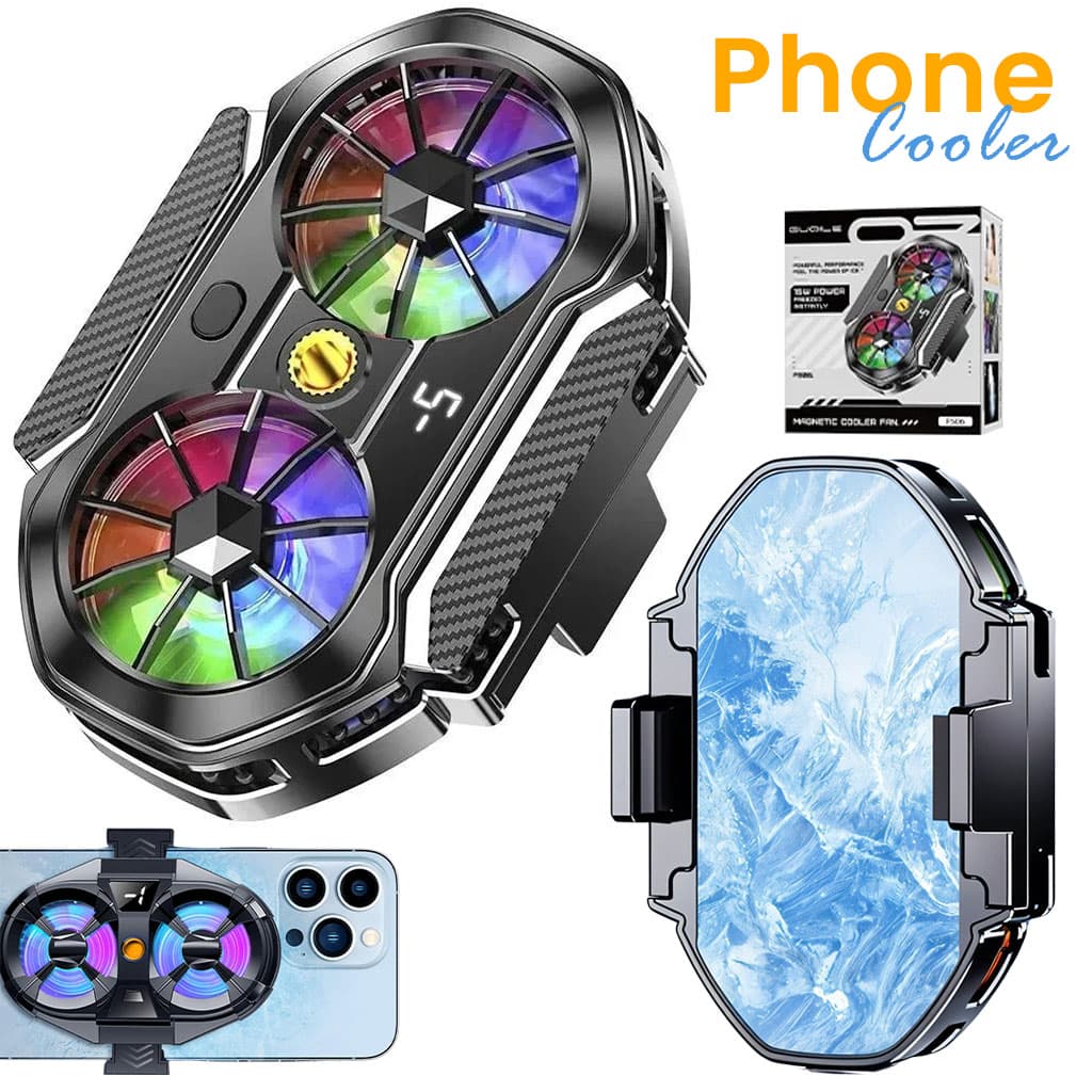 Refroidisseur de téléphone portable à double ventilateur FS06 – مبرد هواتف — صورة 1