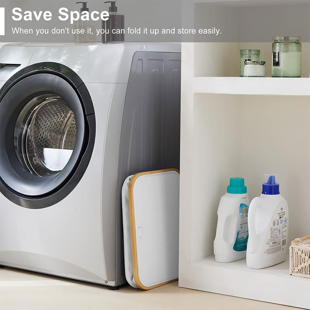 Panier à linge pliable de haute qualité 70L avec couvercle – سلة أغراض منزلية — صورة 7
