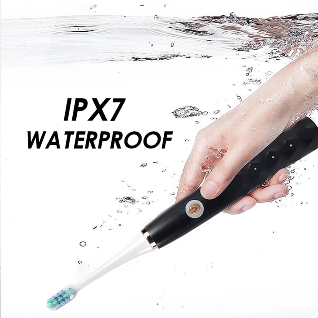 Brosse à dents électrique sonique 6 modes réglables avec 4 têtes – فرشاة أسنان — صورة 3