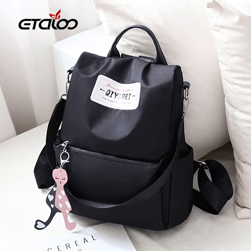 Sac à dos oxford Antivol étanche Pour Femme – Noir — صورة 4