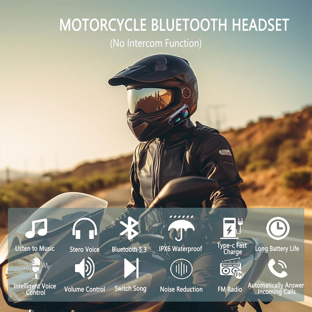 Microphone Casque Moto Sans Fil CL8 Bluetooth 5.3 avec Réduction Intelligente du Bruit – ميكروفون لاسلكي لسائقي الدراجات النارية — صورة 4