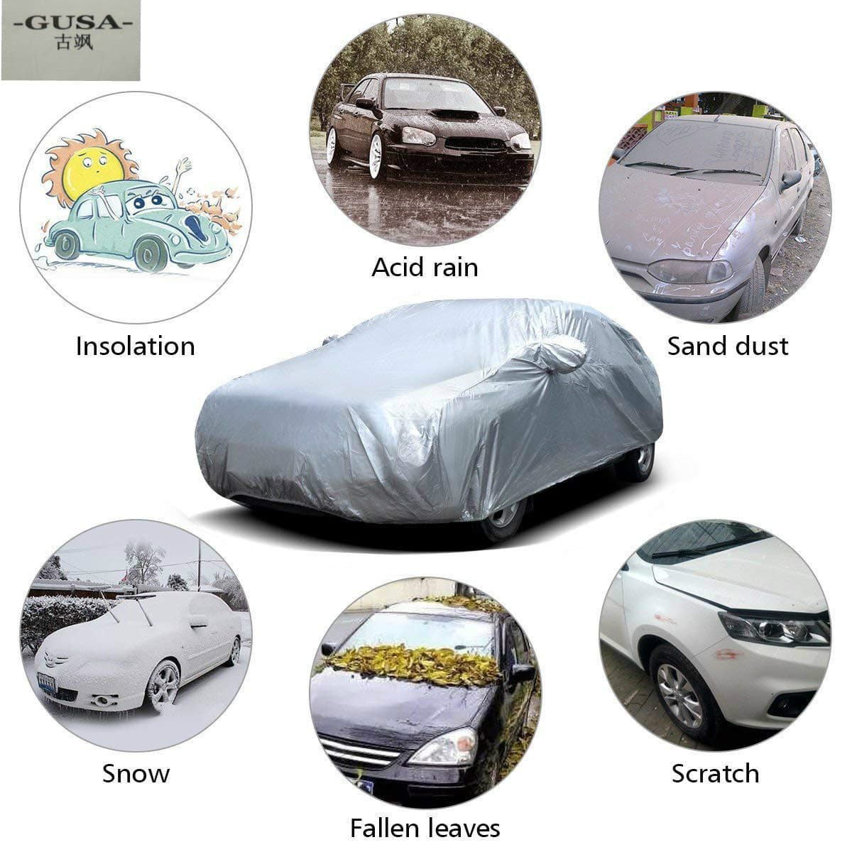 Bâche Auto Housse de Protection 4 Saisons (Tout types de voiture) /M/L/XL — صورة 2