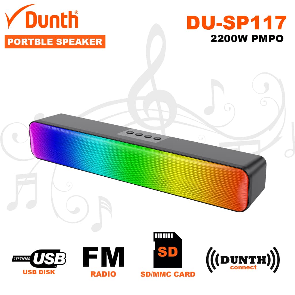 Ampli à batterie bluetooth haut parleur de haute qualité 2200W DUNTH DU-SP117 — صورة 1