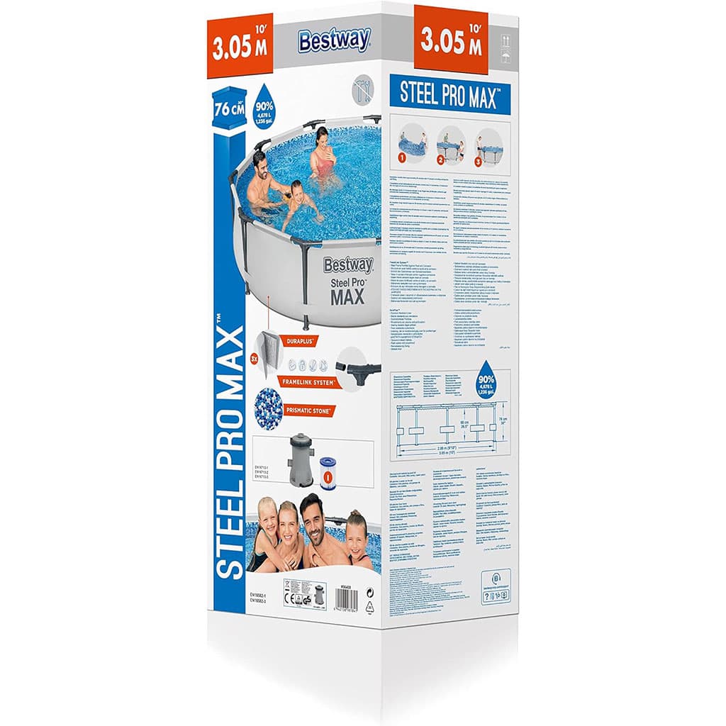 Steel Pro Max™ Piscine Ronde Avec Filtre et Pompe 305x76cm Bestway — صورة 3
