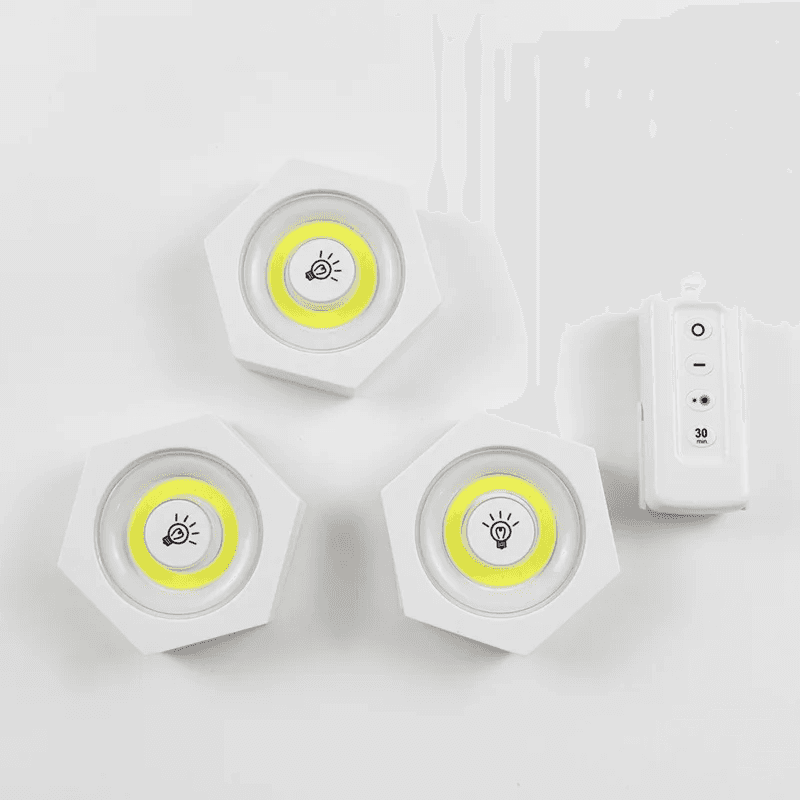 Kit de 3 lampes Led Hexagone sans fil avec télécommande — صورة 3