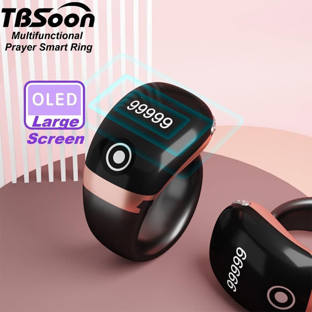 خاتم تسبيح إلكتروني | Bague Compteur Digital OLED | مقاوم للماء — صورة 3