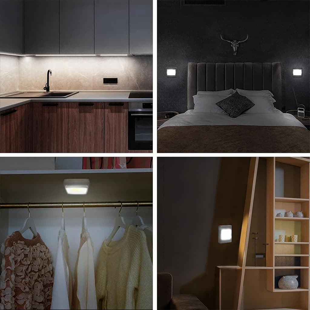 Pack de 3 Lampes Interrupteur LED COB pour Placard – طقم مصابيح إضاءة منزلية — صورة 4