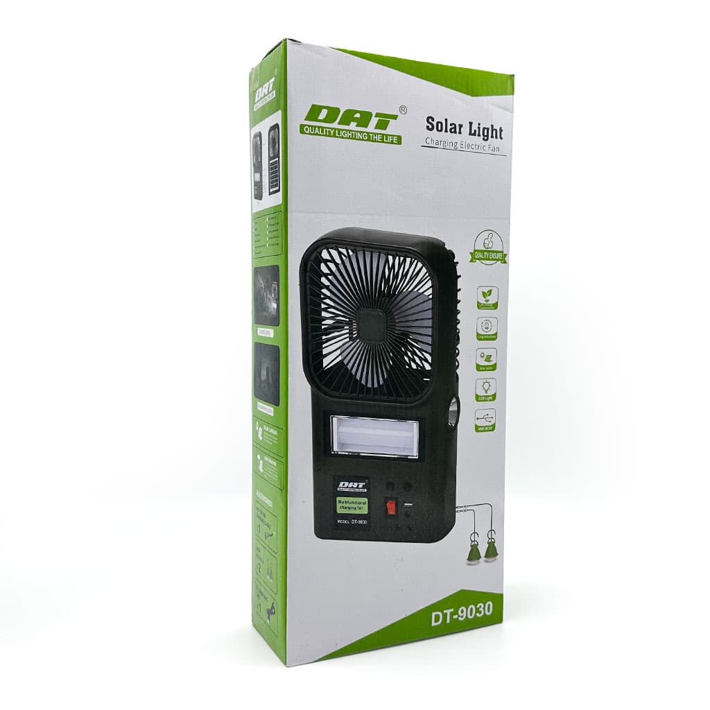 Kit Ventilateur et Lampe avec Panneau Solaire Multifonctionnel DT-9030 – طقم مروحة ومصباح متعدد الإستعمالات — صورة 6