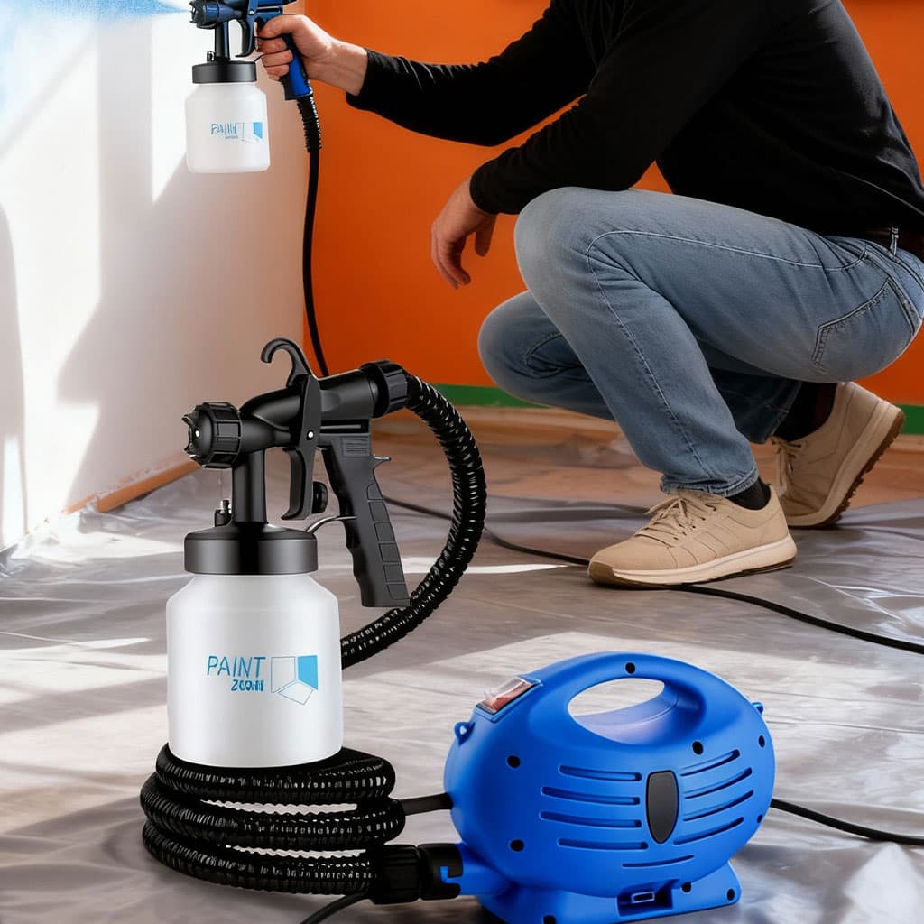 مسدس الطلاء الكهربائي المبتكر لاستعمال سهل بأداء متميز PAINT ZOOM Pistolet A Peinture Electrique A Usage Facile 800ml 600W — صورة 1