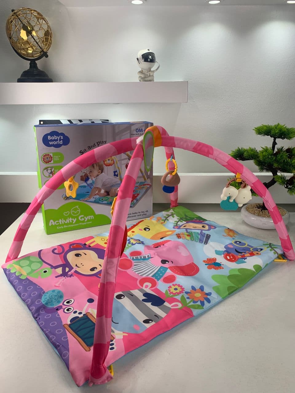 Tapis D’Eveil Animaux pour Bébé avec Miroir – بساط الألعاب لرضيع — صورة حقيقية 6