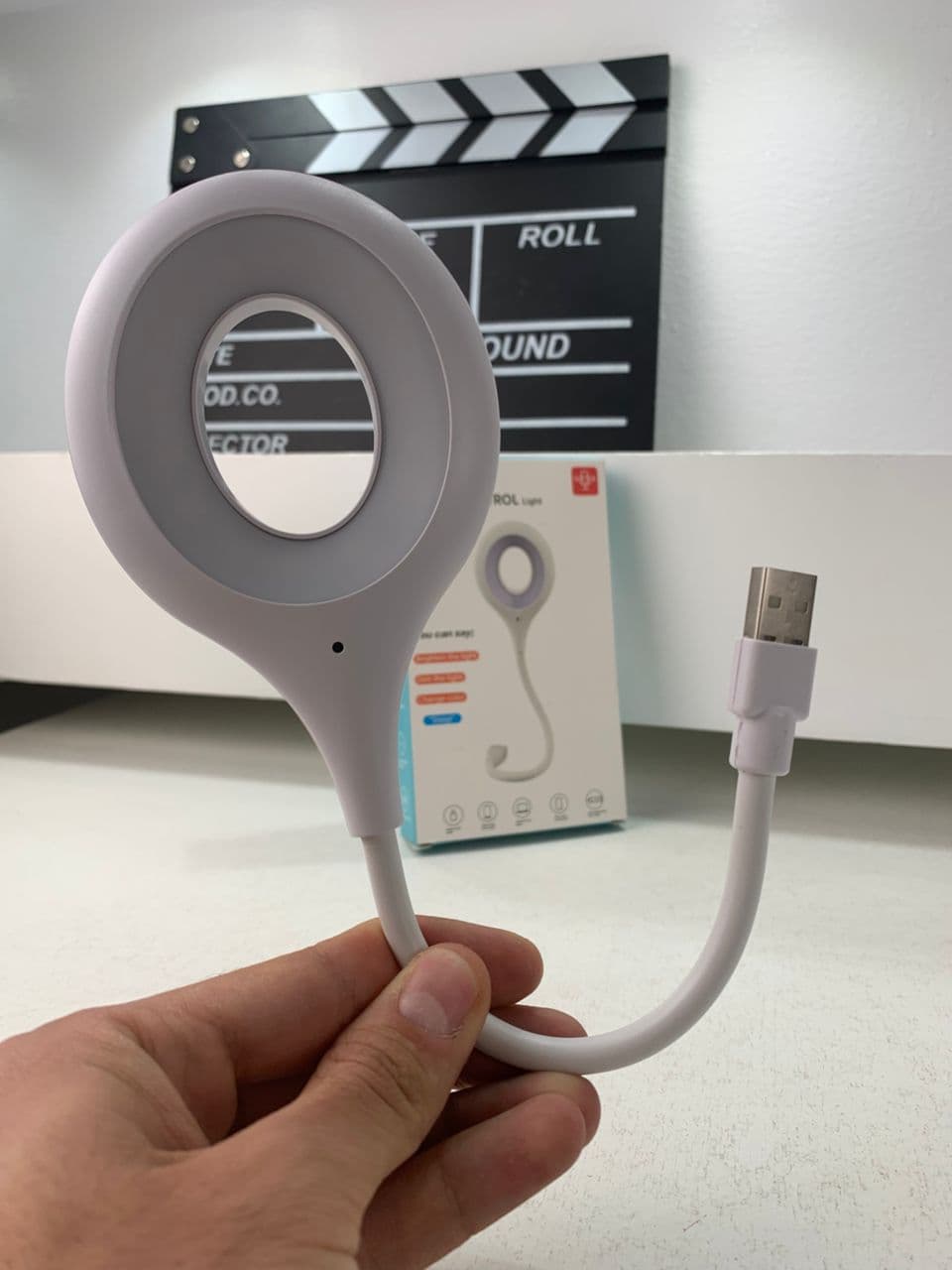 Lampe LED USB de Lecture à Commande Vocale – مصباح يعمل بالصوت — صورة حقيقية 8
