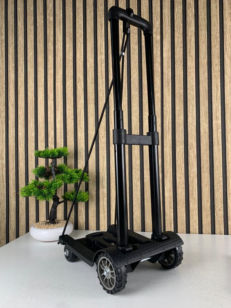 Chariot de manutention pliable et léger à 2 roues avec cordes élastiques – عربة خفيفة الوزن وقابلة للطي ذات عجلتين مع حبال مرنة — صورة حقيقية 9