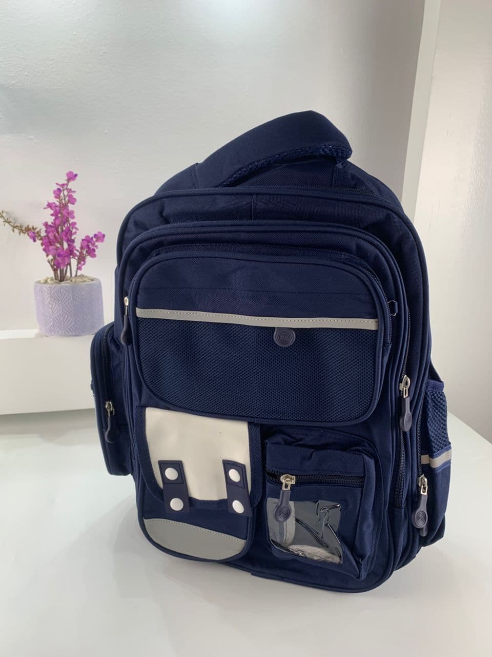 Sac à Dos Enfant pour École primaire de Haute Qualité Bleu – حقيبة ظهر مدرسية للأطفال أزرق — صورة حقيقية 4
