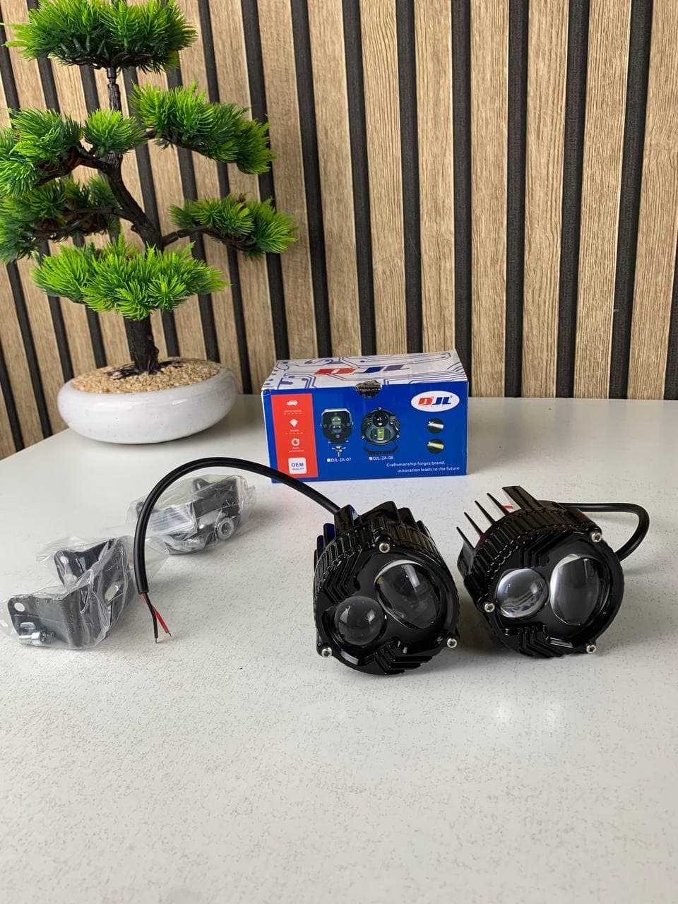 مصابيح دراجة نارية | Phares LED Anti-Brouillard | 2 قطع إضافية — صورة حقيقية 8