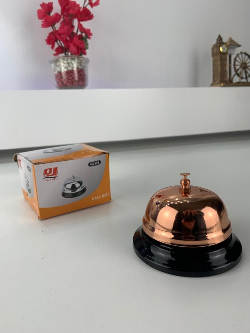 Mini Sonnette d'Appel en Métal Antirouille pour Bureau – جرس نداء معدني صغير مقاوم للصدأ للمكتب — صورة حقيقية 9