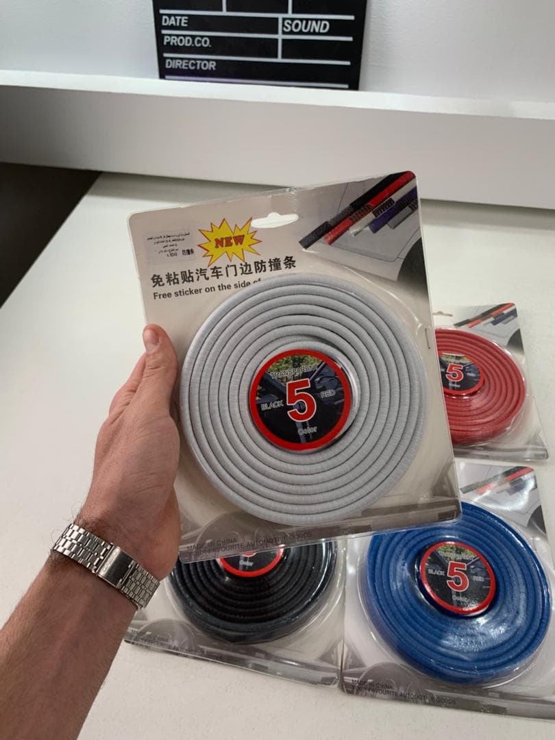 Bande Protection pour Bord Portière de Voiture en Caoutchouc 5m – شريط حماية أبواب السيارة — صورة حقيقية 11