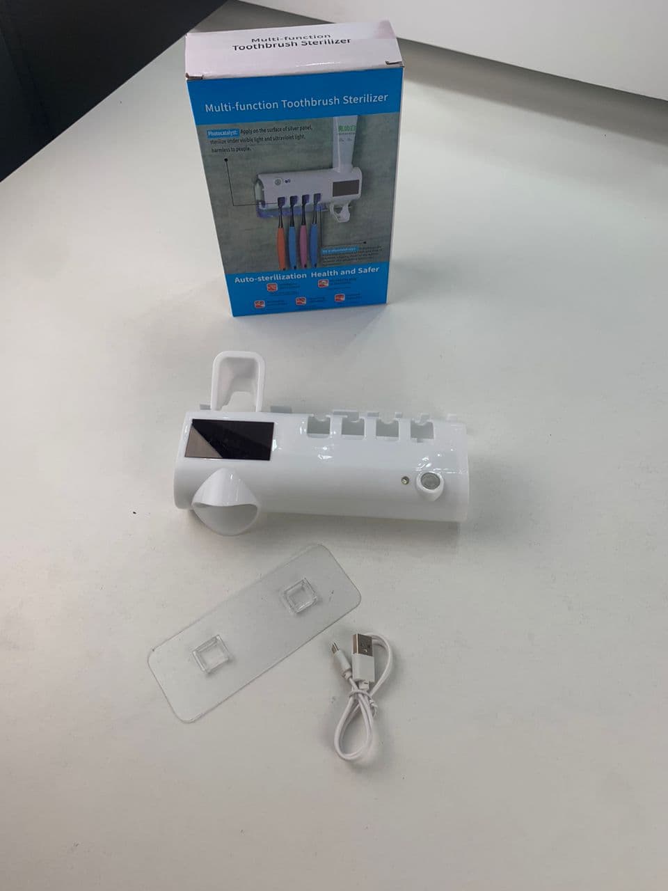 Support de Brosse à Dents UV avec Distributeur Dentifrice — صورة حقيقية 9