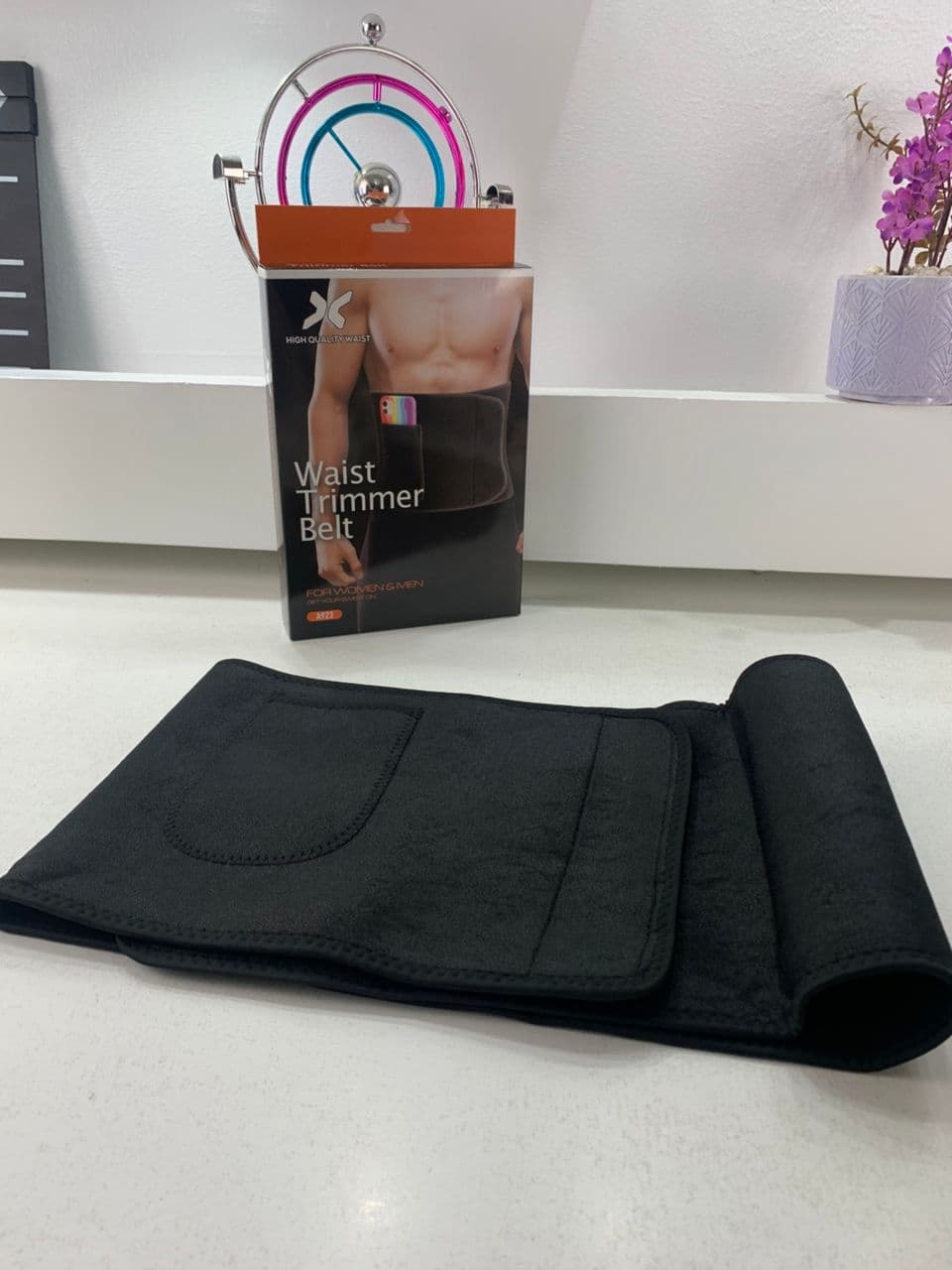 Ceinture de sudation pour Homme et Femme avec Poche Extérieure – حزام تنحيف — صورة حقيقية 8