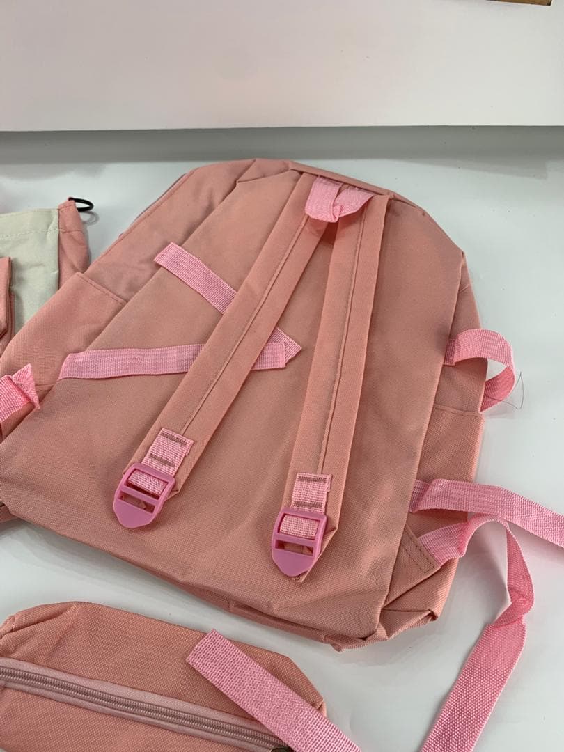 Ensemble de sacs d’école Kawai pour adolescents 4Pcs HAOLIDA V2 Rose – محفظة 4 قطع كاواي وردي — صورة حقيقية 6