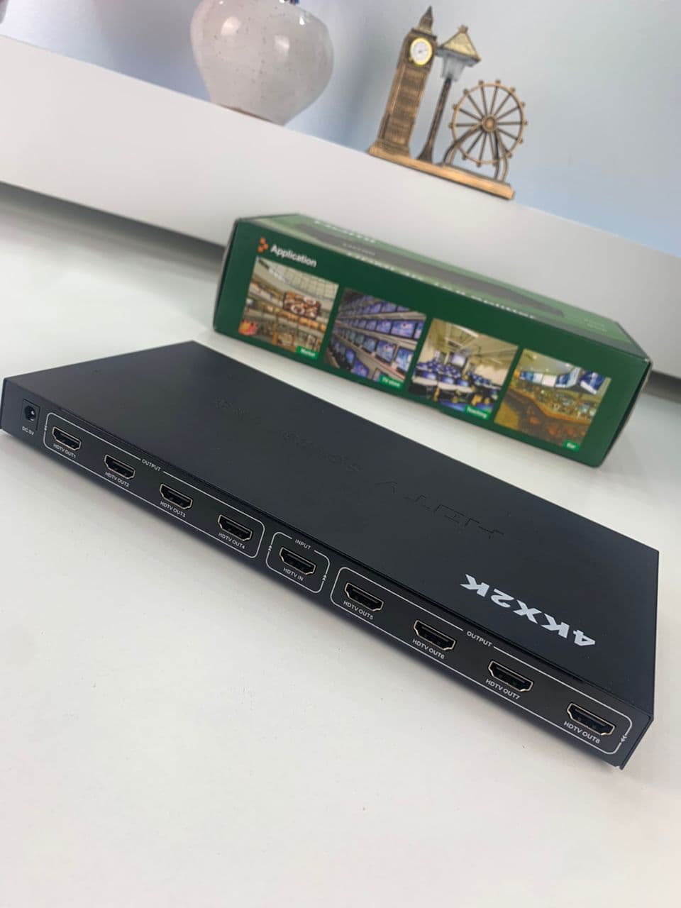 Répartiteur Vidéo HDMI 1x8 avec 8 Ports Compatible 4K – HDMI X8 موزع — صورة حقيقية 9