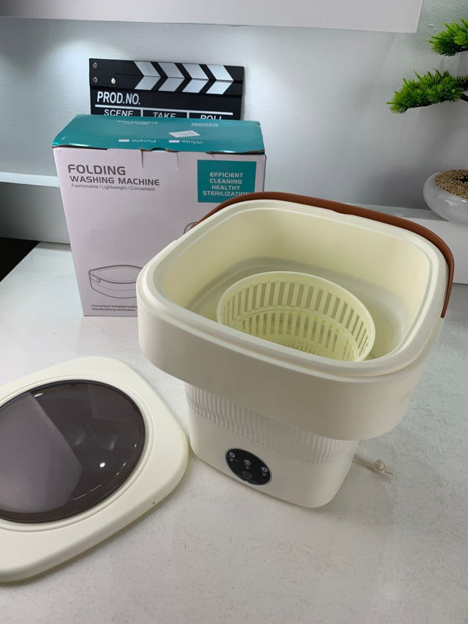 Mini Machine à Laver Pliable et Portable 3 Modes avec Fonction Déshydratation – غسالة ملابس محمولة — صورة حقيقية 10