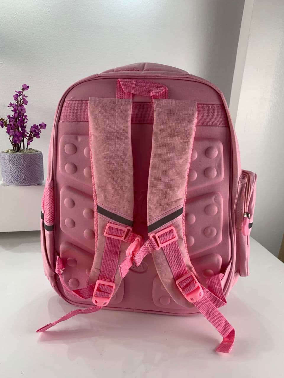 Sac à Dos Enfant pour École primaire de Haute Qualité Rose – حقيبة ظهر مدرسية للأطفال وردي — صورة حقيقية 5
