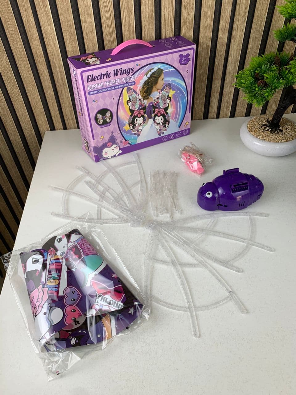 Ailes Magiques Lumineuses pour Enfants Design Stitch Kuromi — صورة حقيقية 7