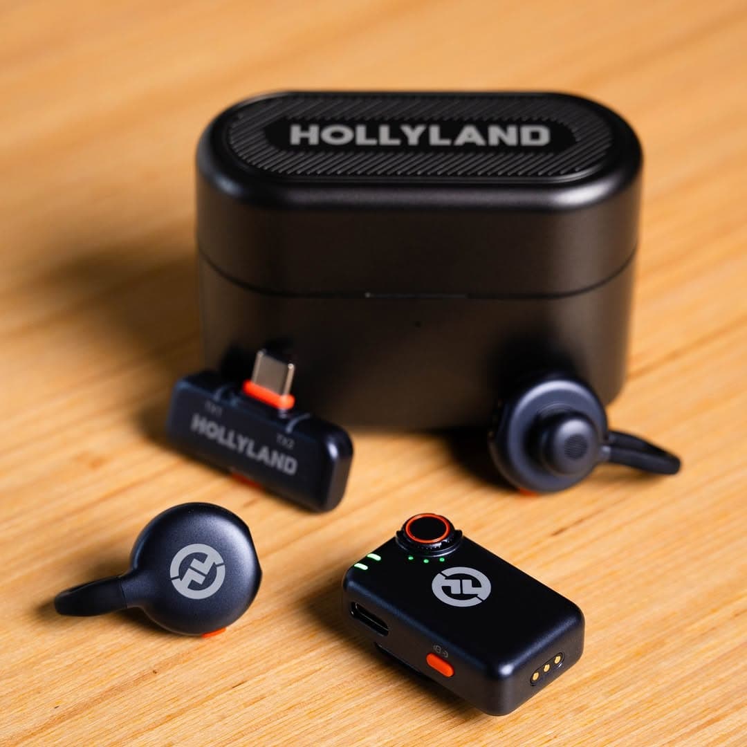 Microphone cravate sans fil Hollyland Lark M2S Combo (récepteur caméra + récepteur USB-C + câble Lightning) — صورة حقيقية 8