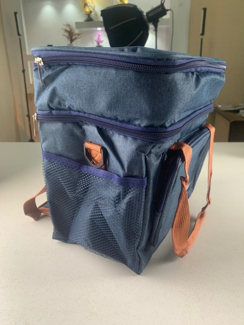 Sacs à lunch croisés à double couche de grande capacité – حقيبة حفظ الطعام — صورة حقيقية 12