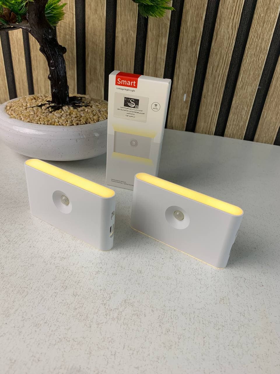 طقم مصابيح ذكية للممرات | Smart Applique LED Détecteur | 2 قطع قابلة للشحن — صورة حقيقية 12