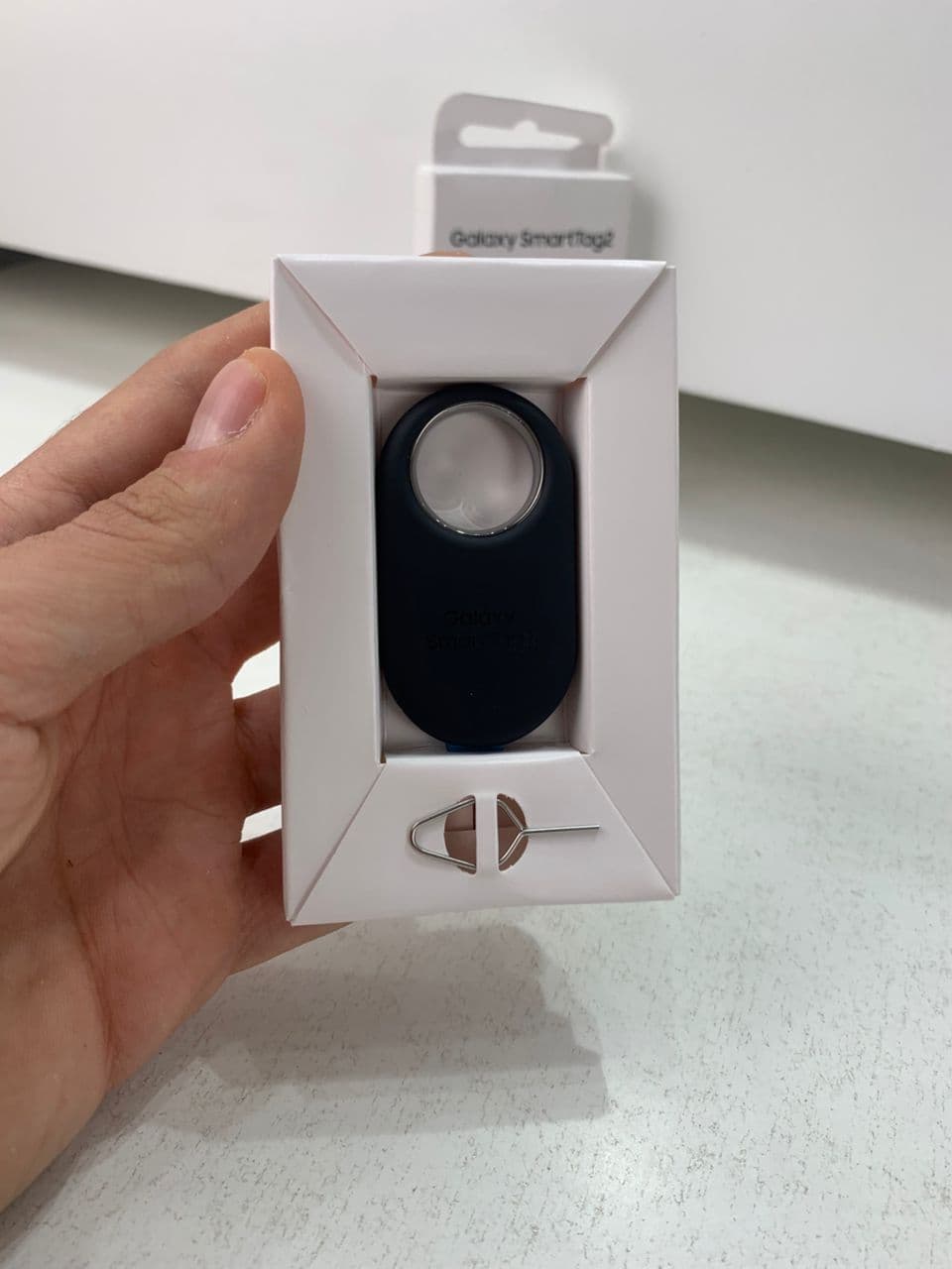 Samsung Galaxy SmartTag2 (1 pièce) Localisateur Bluetooth avec mode intelligent – جهاز تحديد الموقع — صورة حقيقية 7