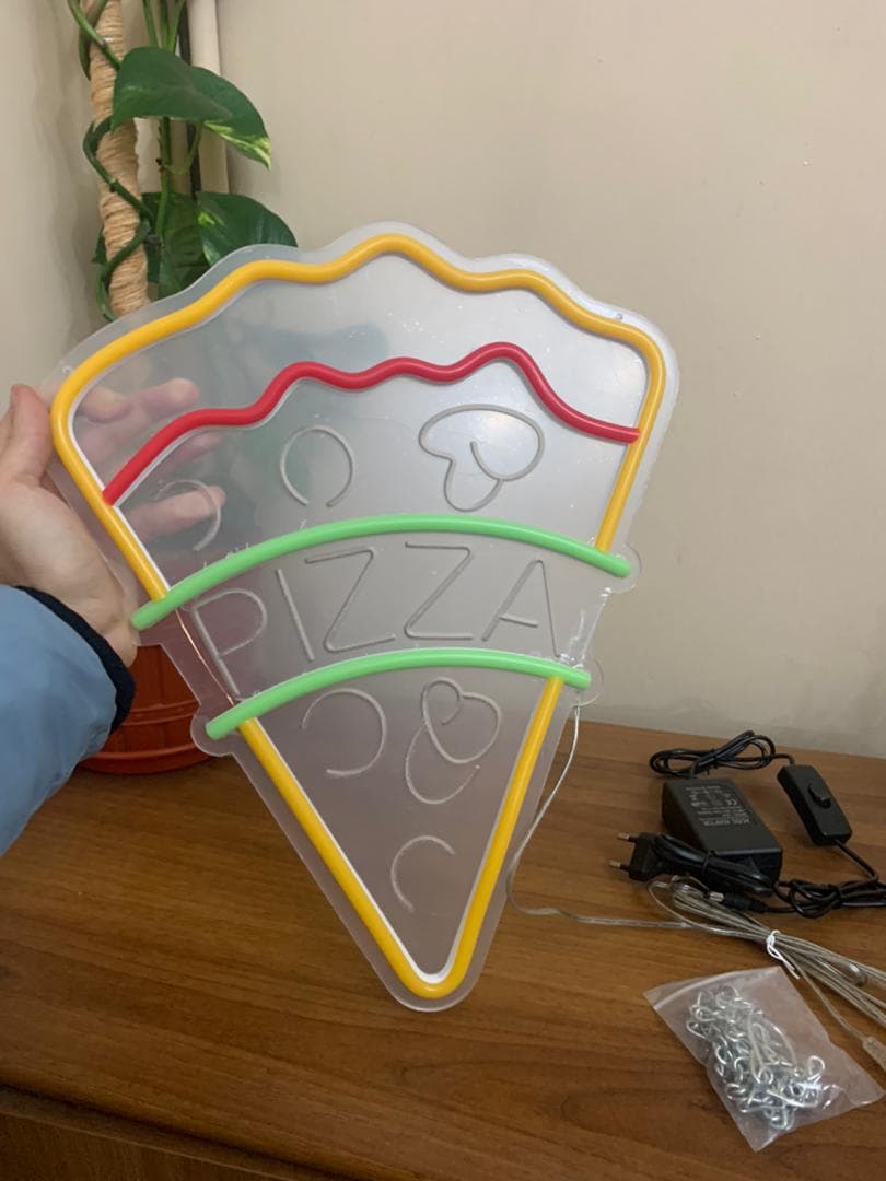 Signe Néon Led Pizza Pour Décoration De Restaurant — صورة حقيقية 8