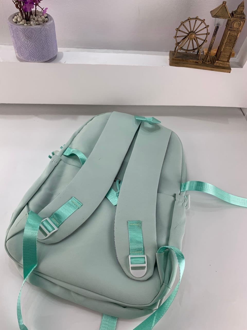 Sacs à dos d’école Style Décontracté XHD Vert- حقيبة ظهر مدرسية أخضر — صورة حقيقية 5