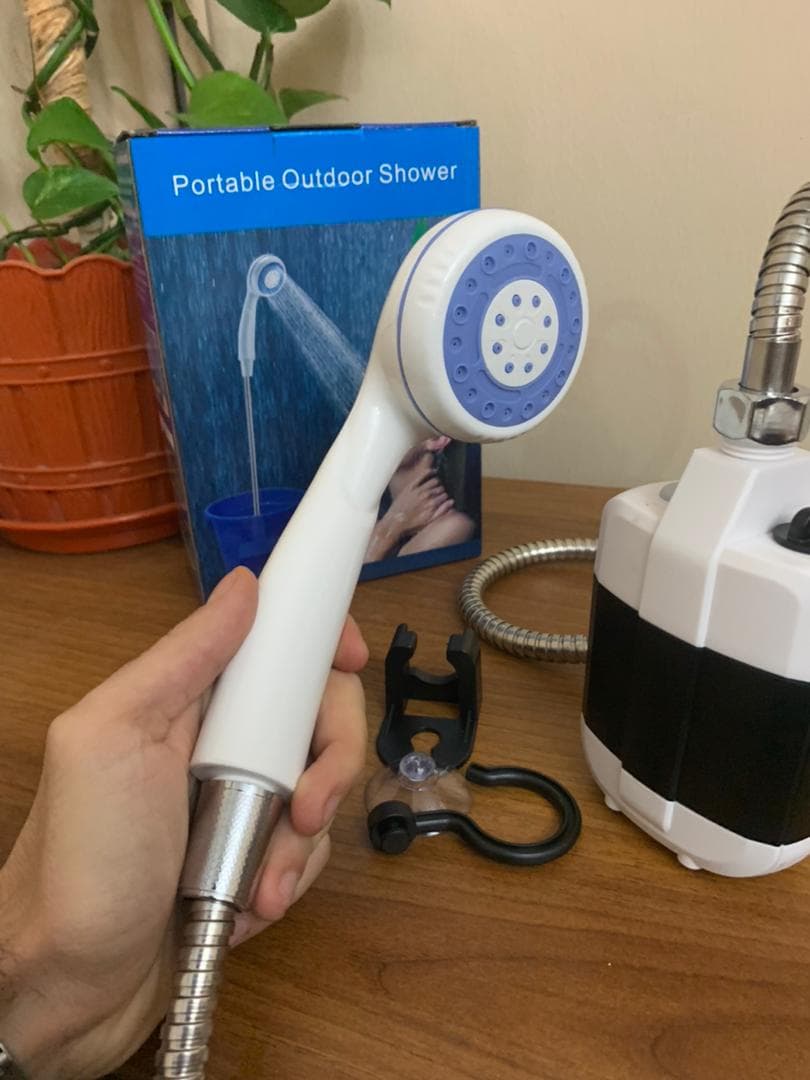 Douche Portable avec Pompe pour Camping et Extérieur — صورة حقيقية 9