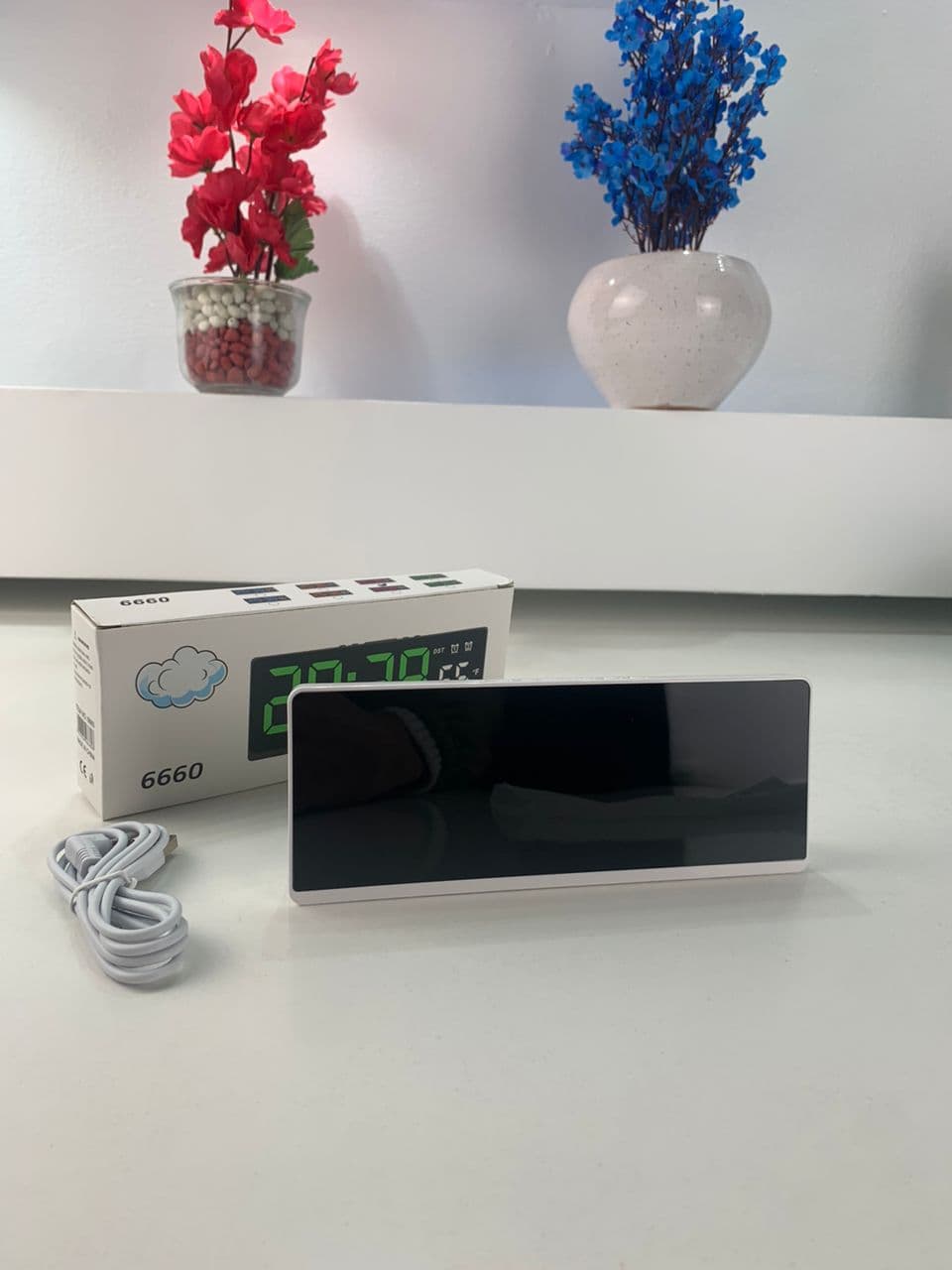 Horloge Électronique Multifonctionnelle avec Affichage de la Température – ساعة إلكترونية متعددة الوظائف مع عرض درجة الحرارة — صورة حقيقية 6