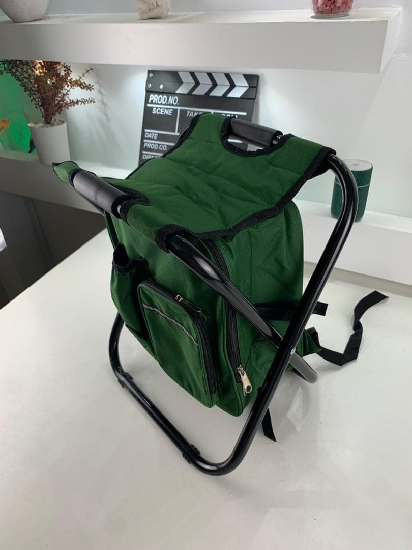 Sac à Dos Isotherme et Chaise Multifonction pour Camping 3en1 – كرسي وحقيبة تخييم — صورة حقيقية 13