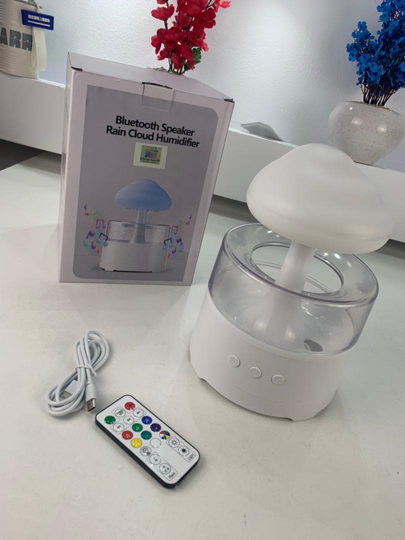 Diffuseur d'Huiles Essentielles Nuage Pluie 300ml et Bluetooth Speaker –  معطر بشكل غيمة ممطرة و مكبر صوت بلوتوث — صورة حقيقية 10