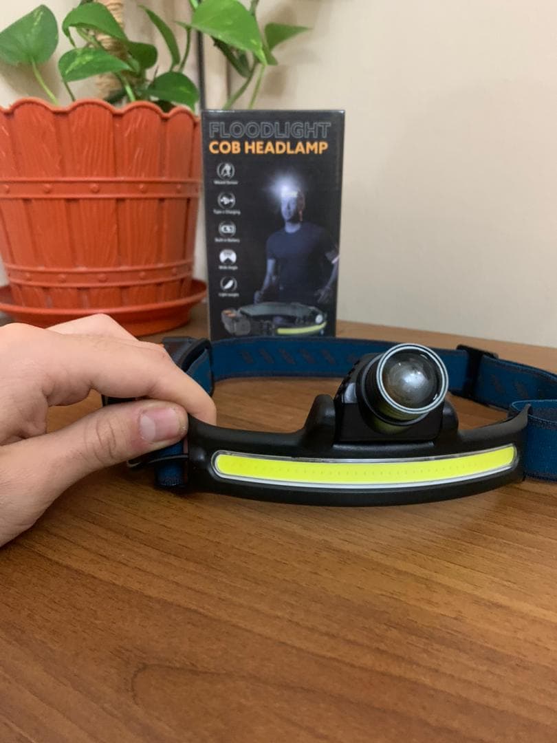 Lampe Frontale Rechargeable 2600mAh avec Capteur Mouvement — صورة حقيقية 11
