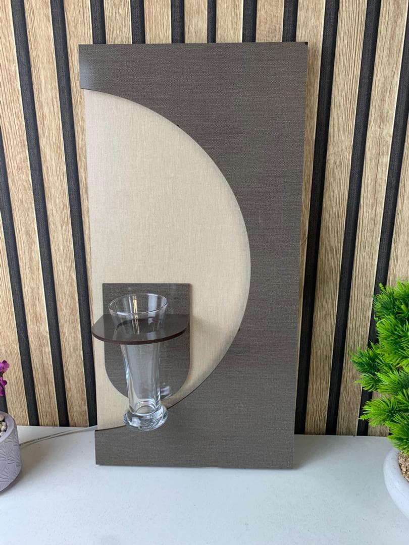 Panneau Mural Décoratif avec Éclairage LED Design Moderne en Bois V4 — صورة حقيقية 3