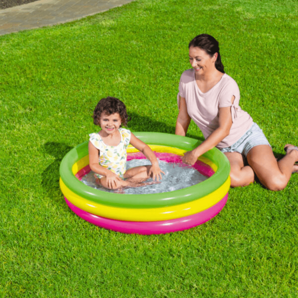 Piscine Gonflable Arc-en-Ciel 102 cm x 25 cm Bestway #51104 — صورة حقيقية 12