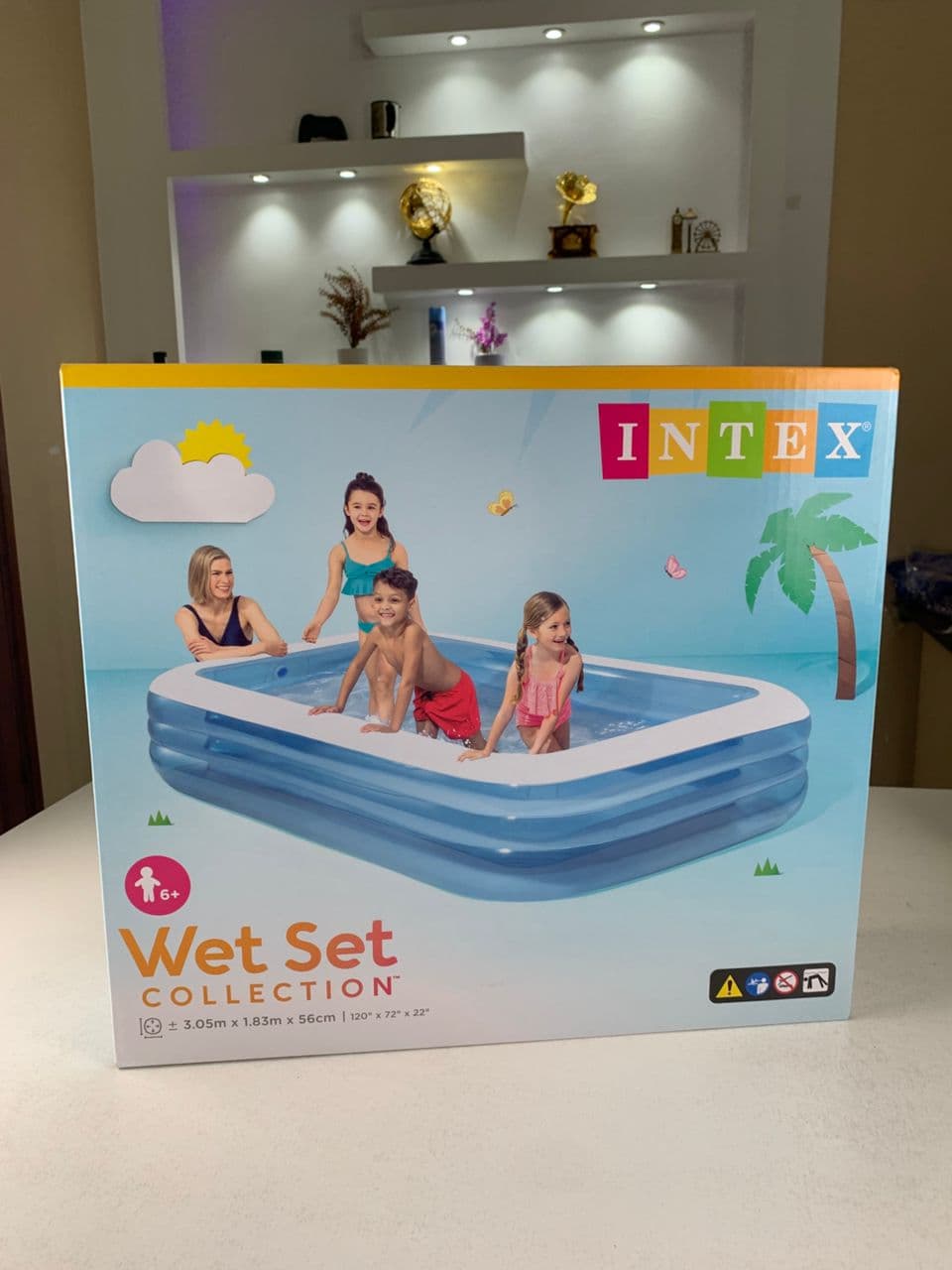 Grande Piscine Rectangulaire pour Enfants Intex 58484NP – مسبح حجم كبير للأطفال — صورة حقيقية 7