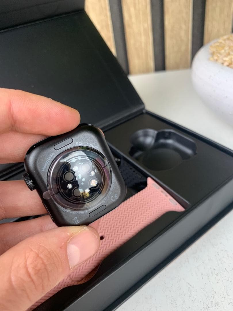 HainoTeko SQ-17 Mini Smart Watch Series 10 AMOLED avec 3 Bracelets – ساعة ذكية أصلية للنساء — صورة حقيقية 12