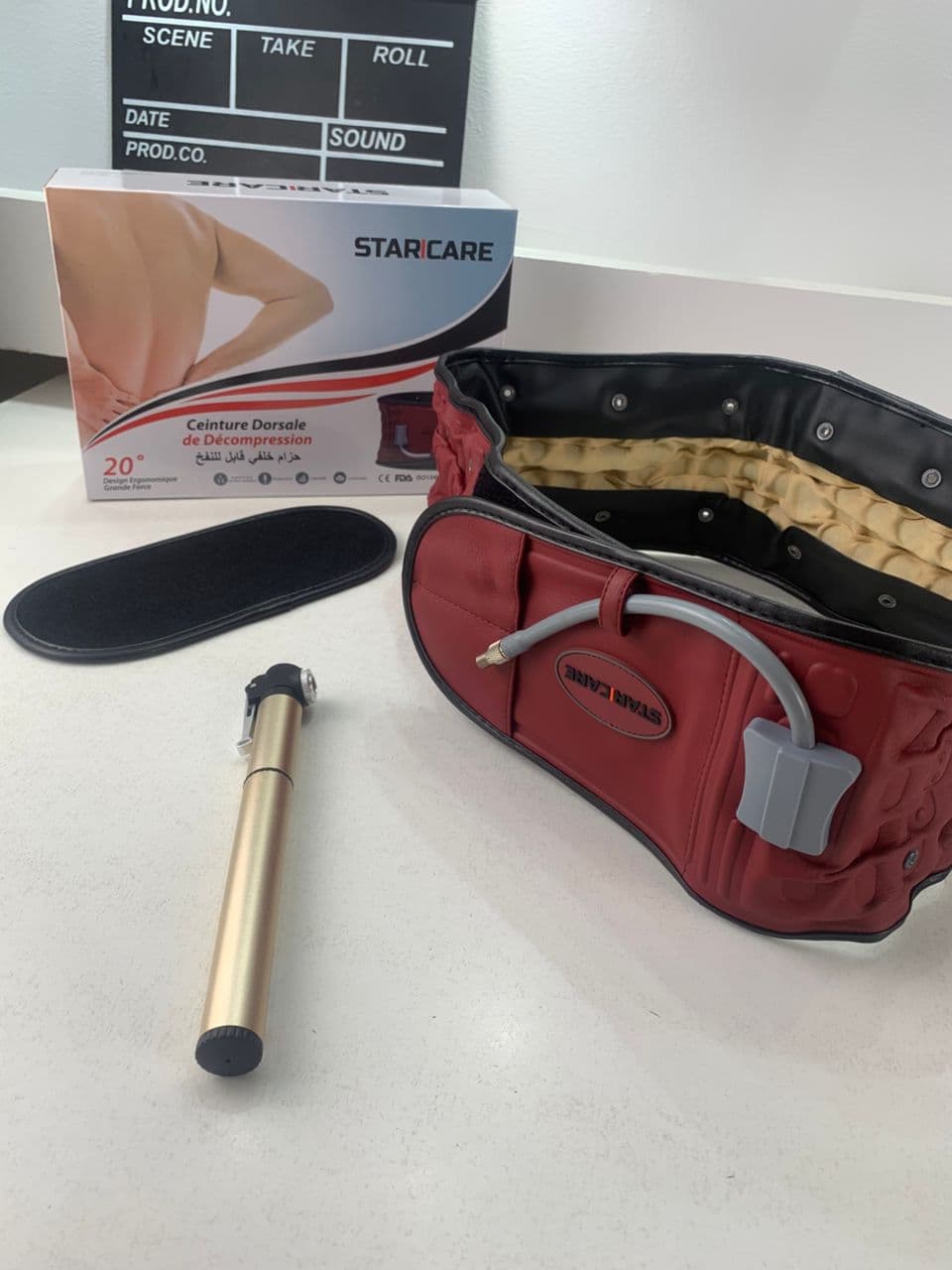 STARICARE Ceinture de décompression Gonflable avec 28 colonnes d’air et pompe- حزام شد الظهر قابل للنفخ — صورة حقيقية 8