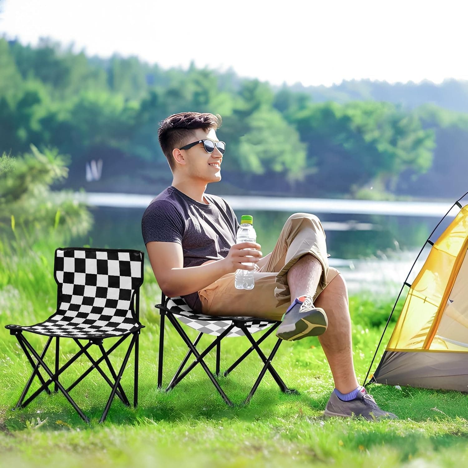 Ensemble de Camping Pliable Table et 2 Chaises Portables - طقم تخييم ونزهات قابل للطي (طاولة + كرسيين) - Vacance & Loisir - صورة 8