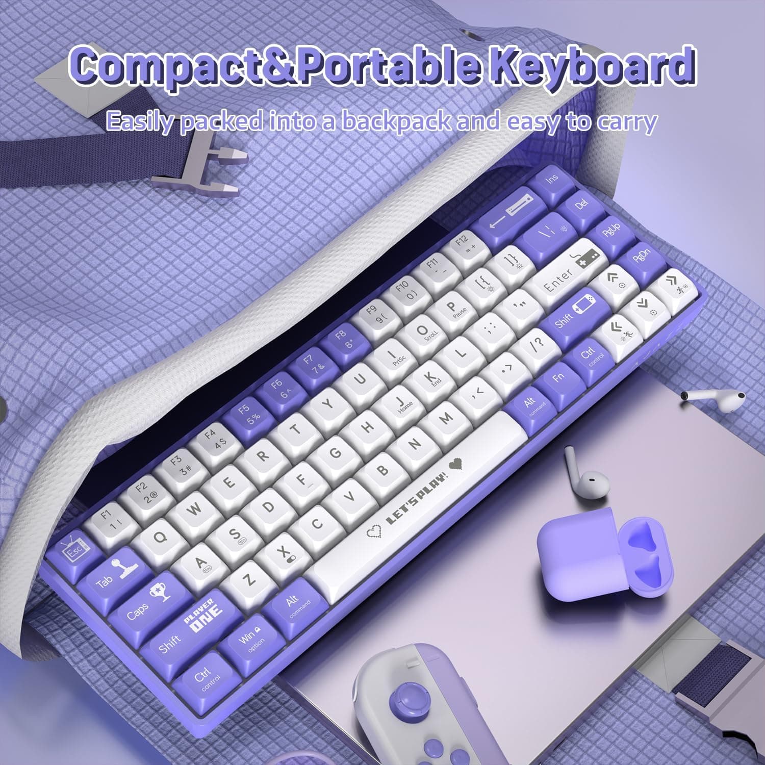 Clavier Mécanique Gaming 65% Compact Filaire avec Hotswap et Rétroéclairage Rainbow - لوحة مفاتيح ميكانيكية - صورة 6