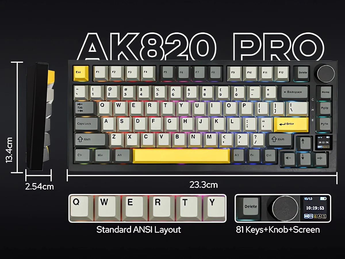 Clavier Mécanique Gaming 65% Compact Filaire avec Hotswap et Rétroéclairage Rainbow - لوحة مفاتيح ميكانيكية - صورة 7