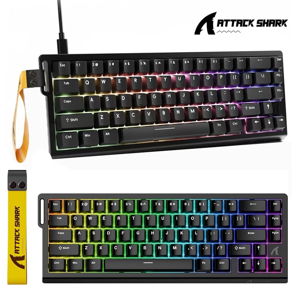 Clavier Gaming Magnétique ATTACK SHARK X68HE 60% avec Rapid Trigger et 8000Hz - لوحة مفاتيح المغناطيسية - صورة 1